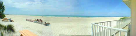 Panoramic view of our Sunset side Gulf Coast beach