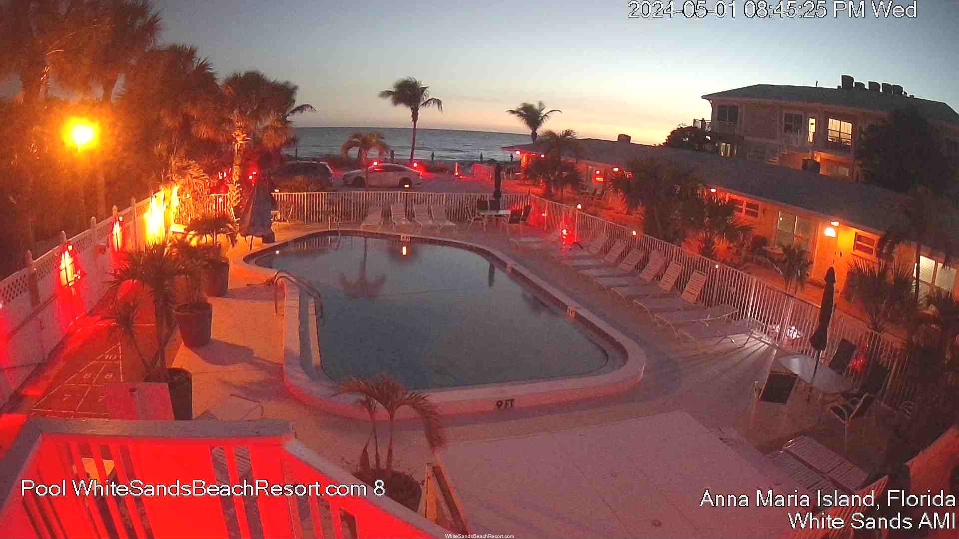 White Sands Beach Resort Webcam Pool View 1