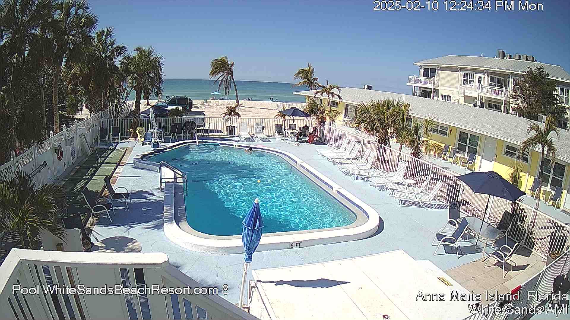 White Sands Beach Resort Webcam Pool View 1