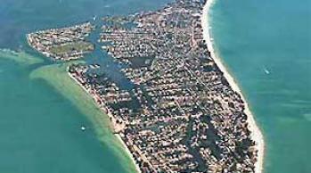 Aerial view of Anna Maria Island in Florida