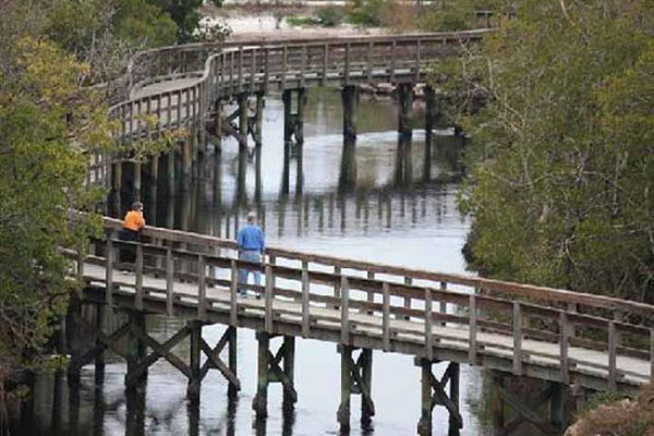 walkway over water at the Robinson Preserve
