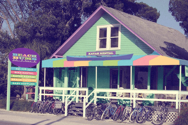 Beach Bums island Attitude store front
