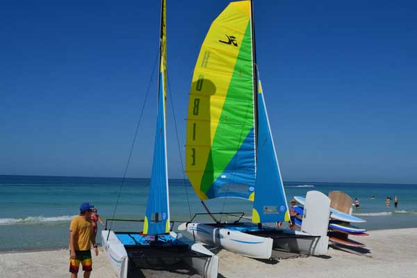 tourist by sailboat at coastal watersports bradenton florida