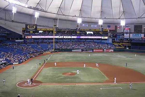Rays at tropicana stadium