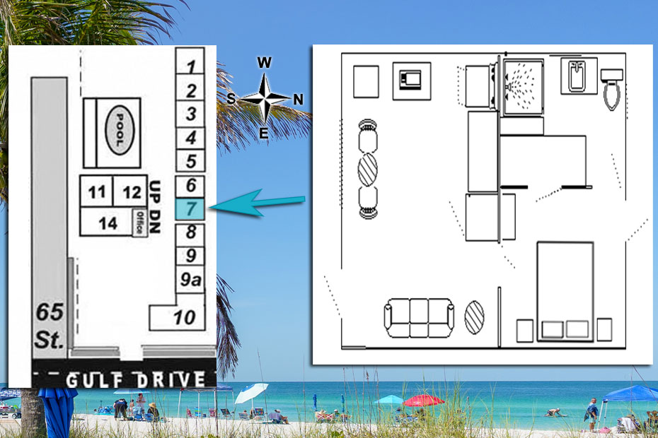 Room 7 layout at White Sands Beach resort