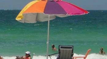 Sun umbrella on florida beach