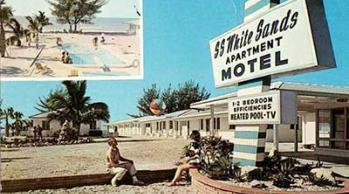 vintage postcard from White Sands Beach Fesort 